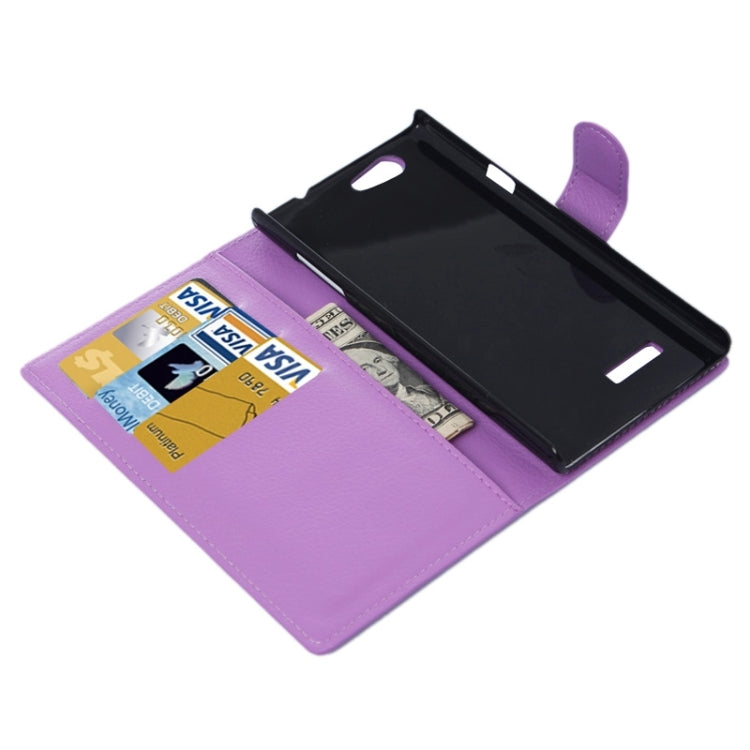 Horizontal Flip Solid color Leather Case with  Card Slots & Holder & Wallet for ZTE Blade L2