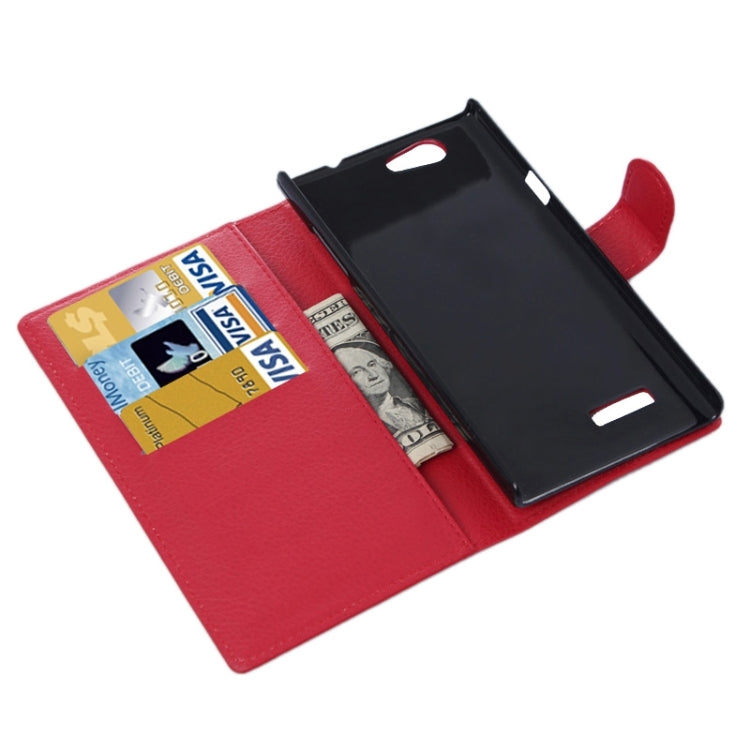 Horizontal Flip Solid color Leather Case with  Card Slots & Holder & Wallet for ZTE Blade L2