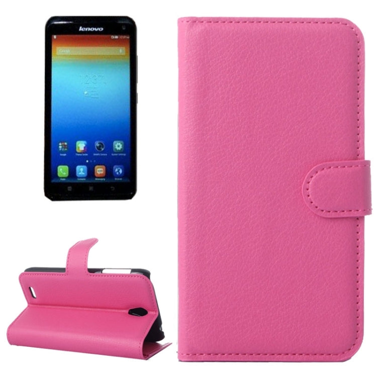 Horizontal Flip Solid color Leather Case with  Card Slots & Holder & Wallet for Lenovo A859