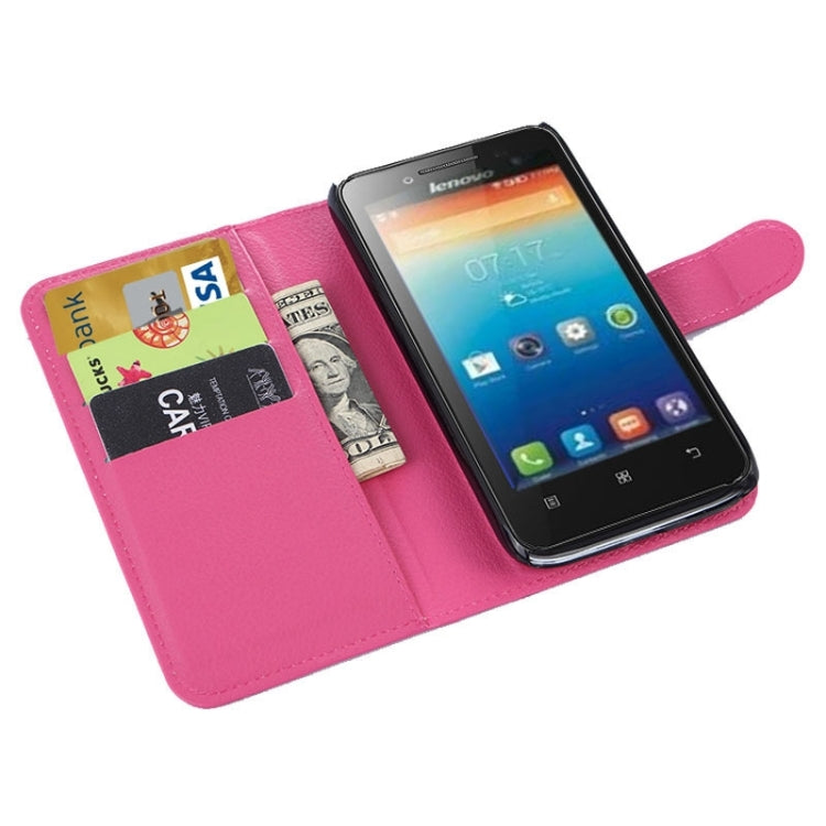 Horizontal Flip Solid color Leather Case with  Card Slots & Holder & Wallet for Lenovo A859