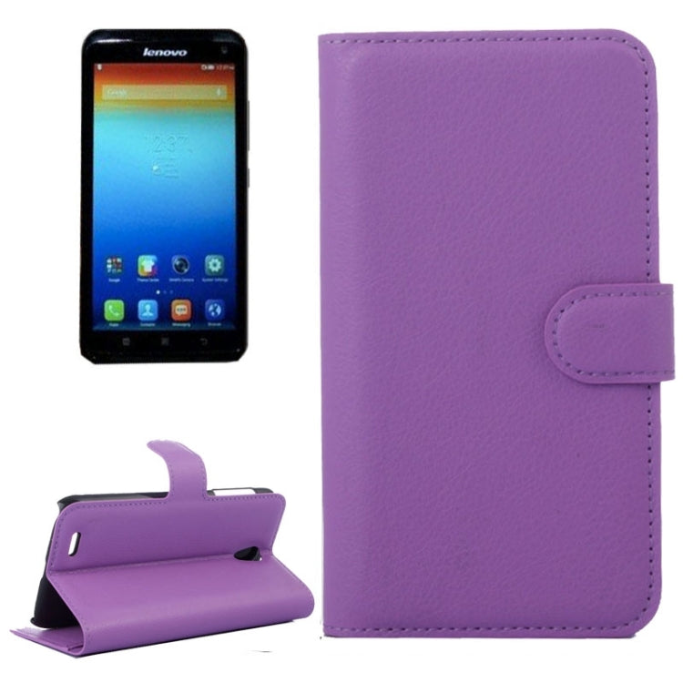 Horizontal Flip Solid color Leather Case with  Card Slots & Holder & Wallet for Lenovo A859