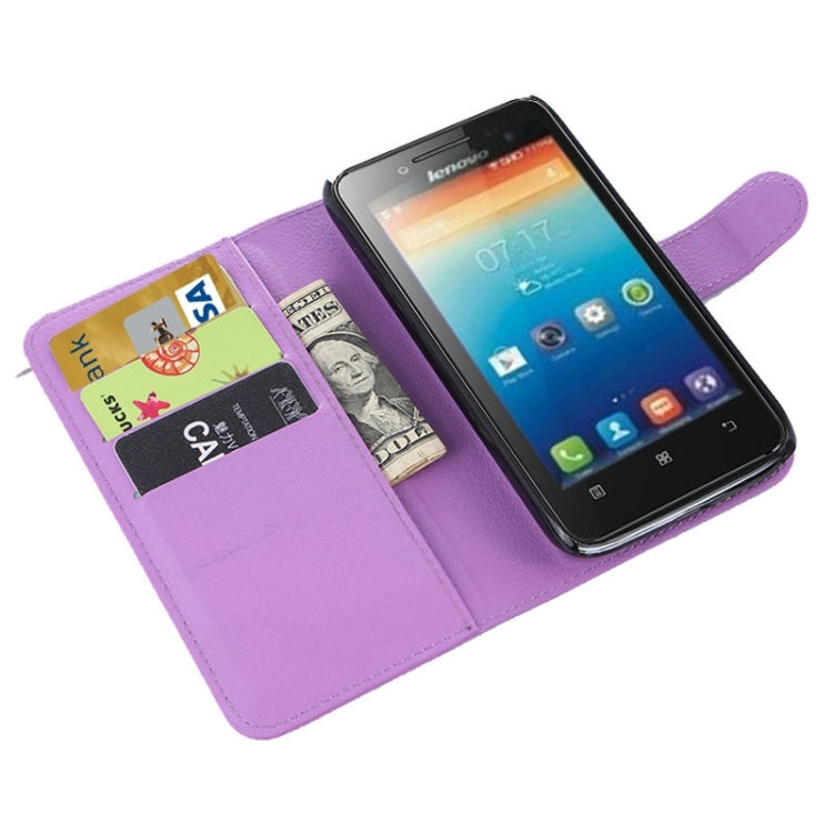 Horizontal Flip Solid color Leather Case with  Card Slots & Holder & Wallet for Lenovo A859