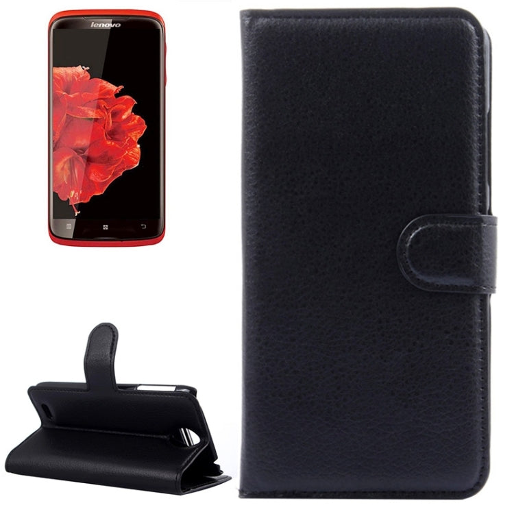 Horizontal Flip Solid color Leather Case with  Card Slots & Holder & Wallet for Lenovo S820
