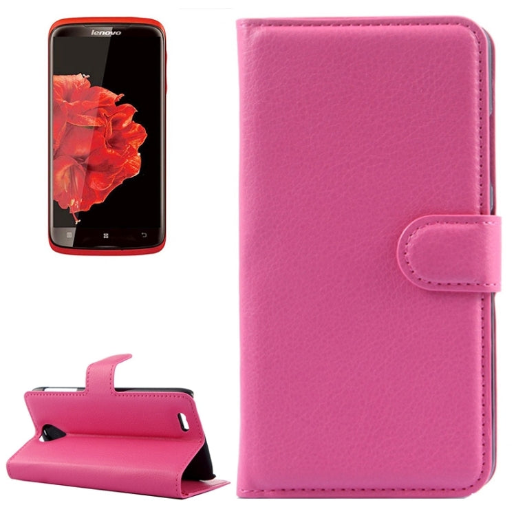 Horizontal Flip Solid color Leather Case with  Card Slots & Holder & Wallet for Lenovo S820