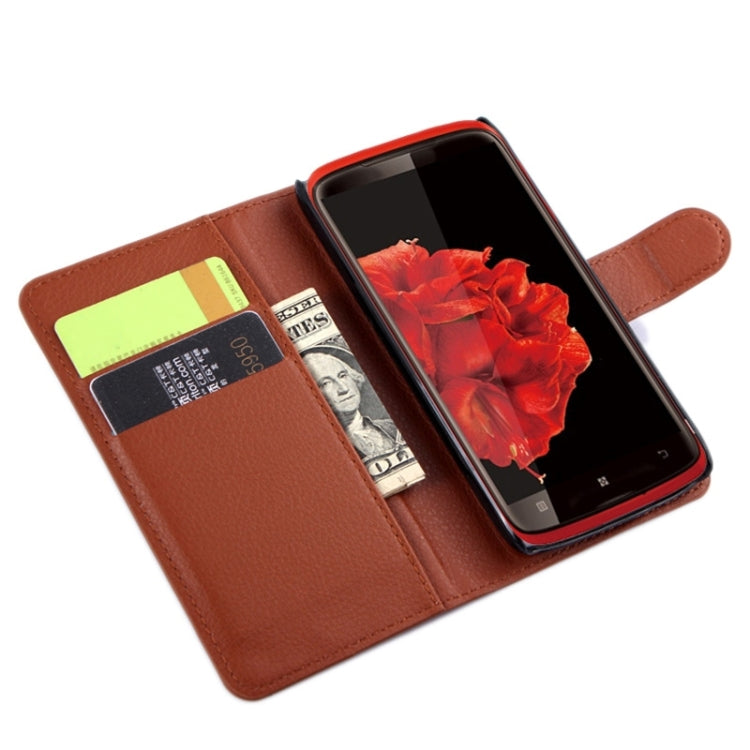 Horizontal Flip Solid color Leather Case with  Card Slots & Holder & Wallet for Lenovo S820