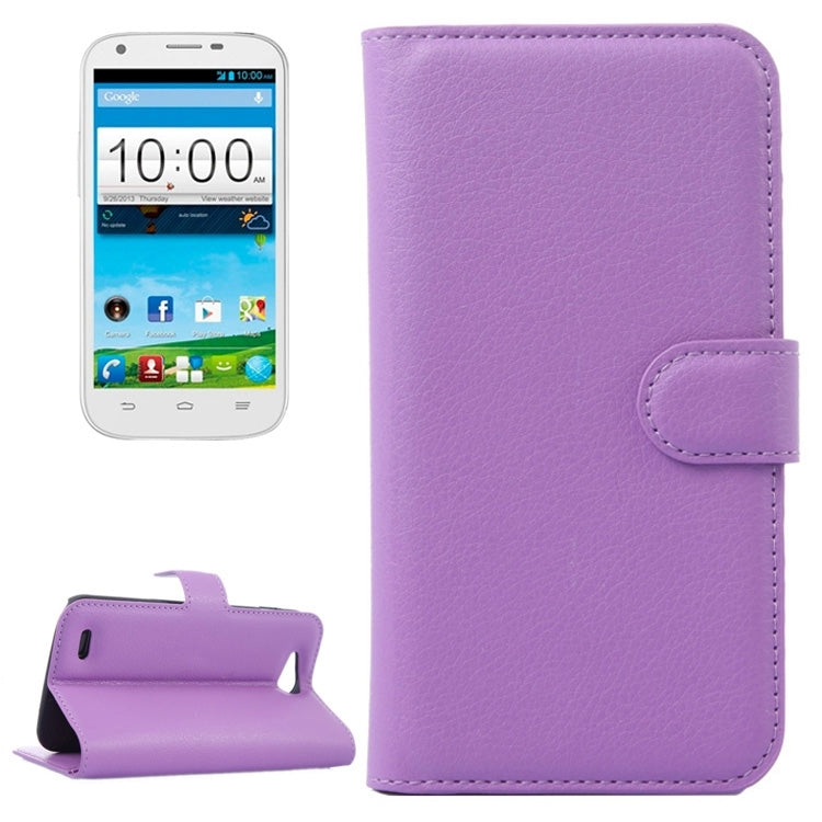 Horizontal Flip Solid color Leather Case with  Card Slots & Holder & Wallet for ZTE Blade Q Maxi