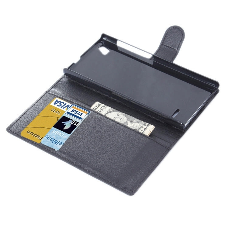 Horizontal Flip Solid color Leather Case with  Card Slots & Holder & Wallet for ZTE Blade VEC 4G