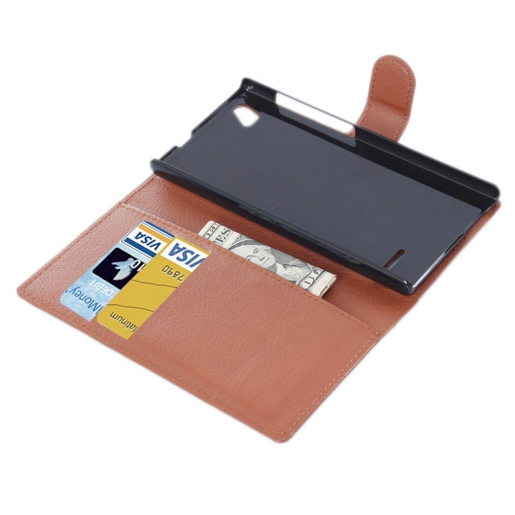 Horizontal Flip Solid color Leather Case with  Card Slots & Holder & Wallet for ZTE Blade VEC 4G