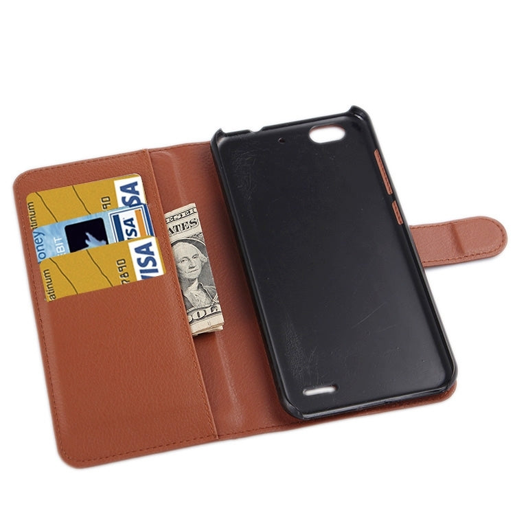 Horizontal Flip Solid color Leather Case with  Card Slots & Holder & Wallet for ZTE Blade S6 Lux