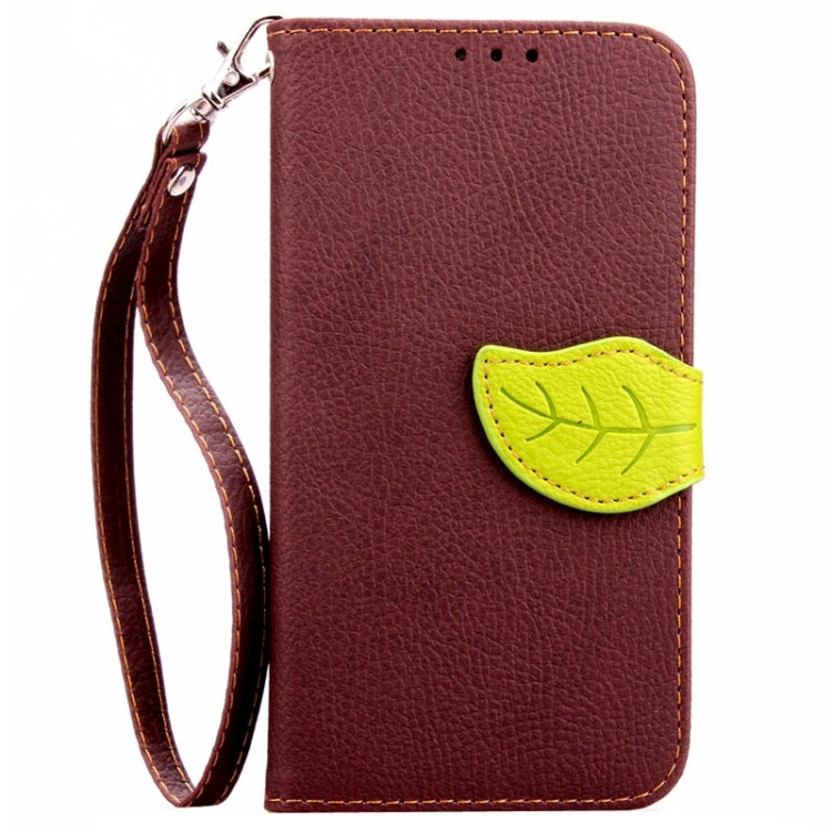 Leaf Magnetic Snap Litchi Texture Horizontal Flip Leather Case with Card Slots & Wallet & Holder & Lanyard for Microsoft Lumia 640