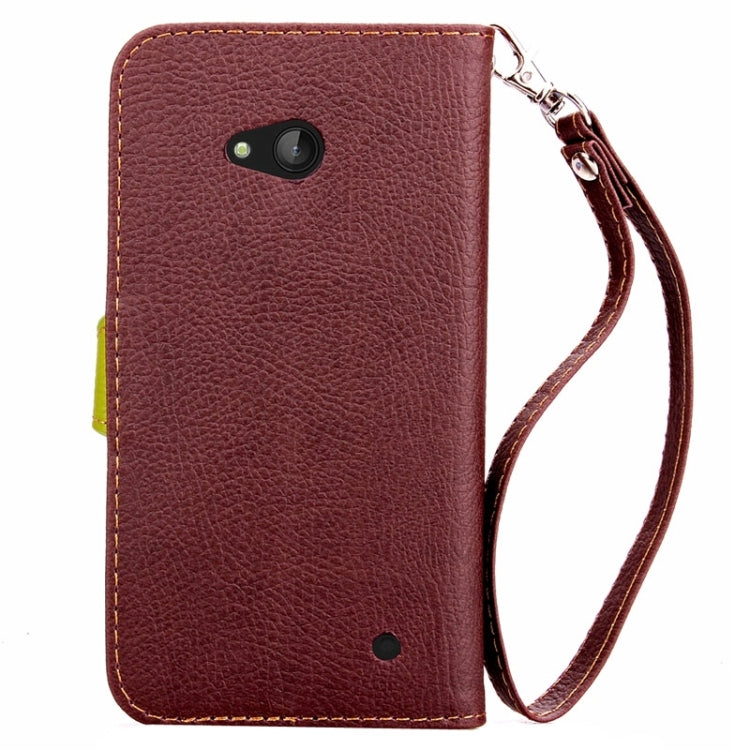 Leaf Magnetic Snap Litchi Texture Horizontal Flip Leather Case with Card Slots & Wallet & Holder & Lanyard for Microsoft Lumia 640