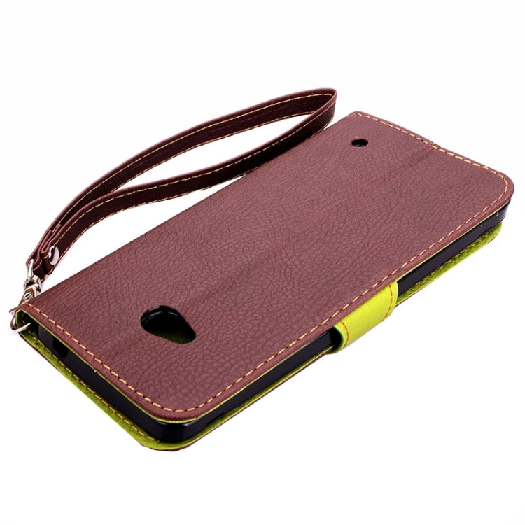 Leaf Magnetic Snap Litchi Texture Horizontal Flip Leather Case with Card Slots & Wallet & Holder & Lanyard for Microsoft Lumia 640