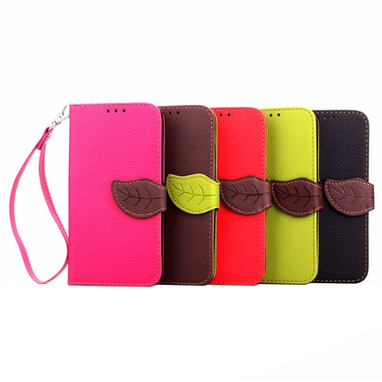 Leaf Magnetic Snap Litchi Texture Horizontal Flip Leather Case with Card Slots & Wallet & Holder & Lanyard for Microsoft Lumia 640