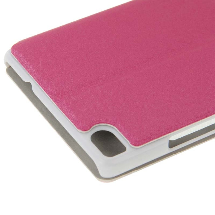 Crazy Horse Texture Horizontal Flip Solid Color Leather Case with Call Display ID & Magnetic Closure & Holder for Huawei P8