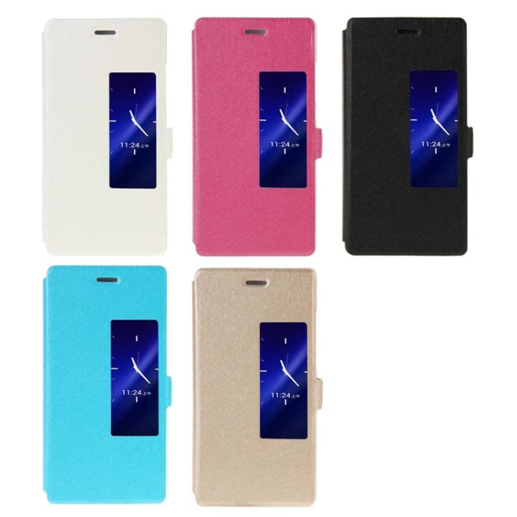 Crazy Horse Texture Horizontal Flip Solid Color Leather Case with Call Display ID & Magnetic Closure & Holder for Huawei P8