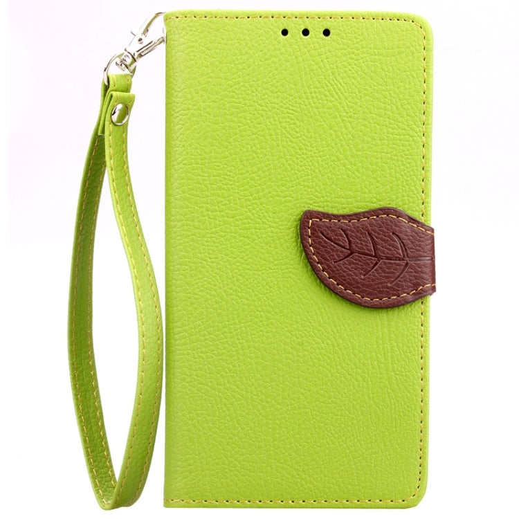 Leaf Magnetic Snap Litchi Texture Horizontal Flip Leather Case with Card Slots & Wallet & Holder & Lanyard for Huawei Ascend G7