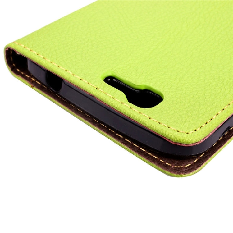 Leaf Magnetic Snap Litchi Texture Horizontal Flip Leather Case with Card Slots & Wallet & Holder & Lanyard for Huawei Ascend G7