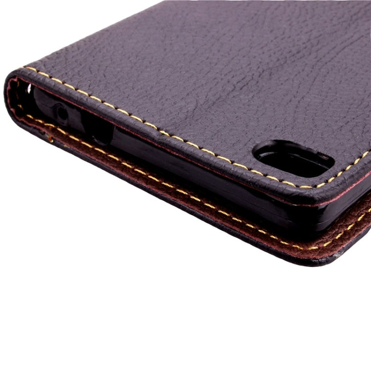 Leaf Magnetic Snap Litchi Texture Horizontal Flip Leather Case with Card Slots & Wallet & Holder & Lanyard for Huawei P8