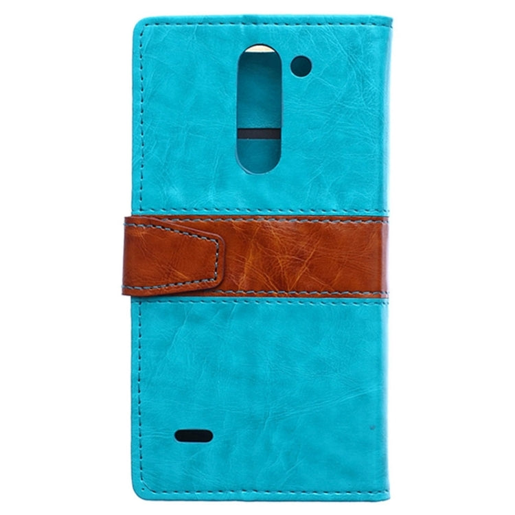 Color Matching Flip Leather Case with Holder & Card Slots & Wallet for LG G3 Stylus / D690