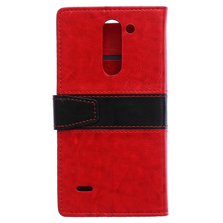 Color Matching Flip Leather Case with Holder & Card Slots & Wallet for LG G3 Stylus / D690