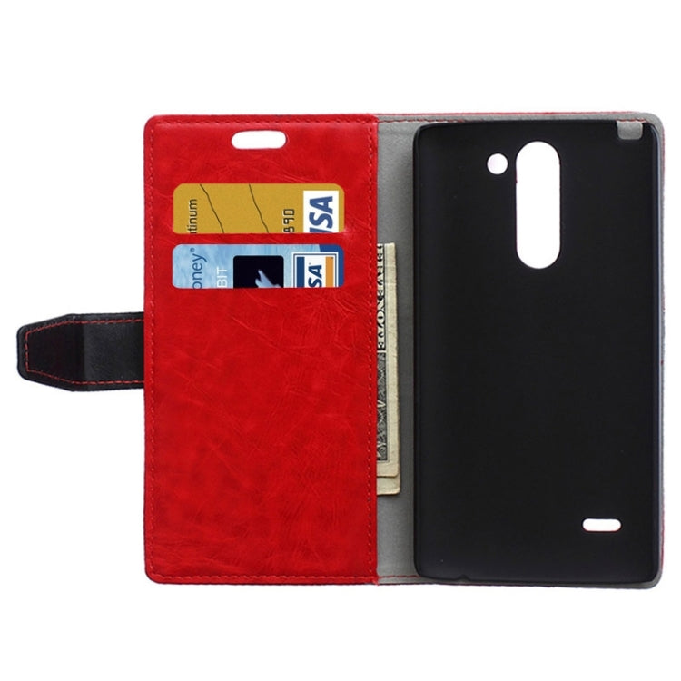 Color Matching Flip Leather Case with Holder & Card Slots & Wallet for LG G3 Stylus / D690