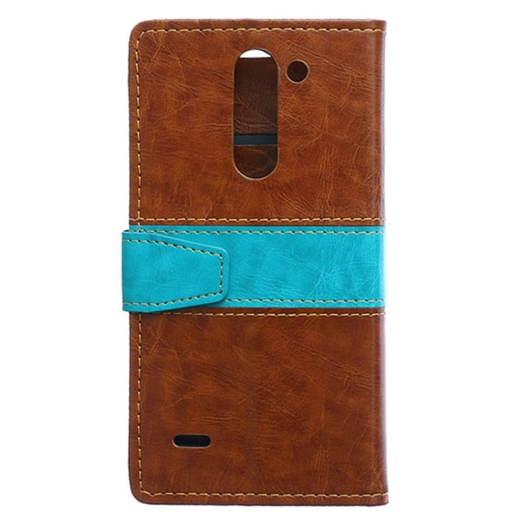 Color Matching Flip Leather Case with Holder & Card Slots & Wallet for LG G3 Stylus / D690