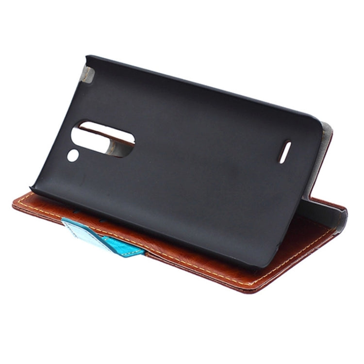 Color Matching Flip Leather Case with Holder & Card Slots & Wallet for LG G3 Stylus / D690