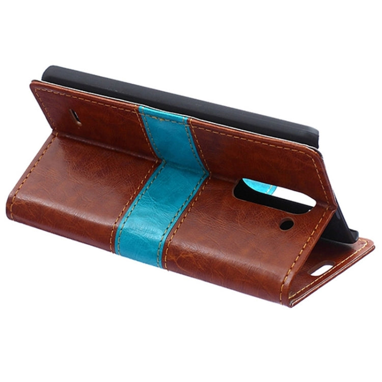 Color Matching Flip Leather Case with Holder & Card Slots & Wallet for LG G3 Stylus / D690
