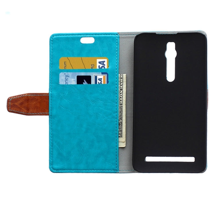 Color Matching Flip Leather Case with Holder & Card Slots & Wallet for ASUS Zenfone 2