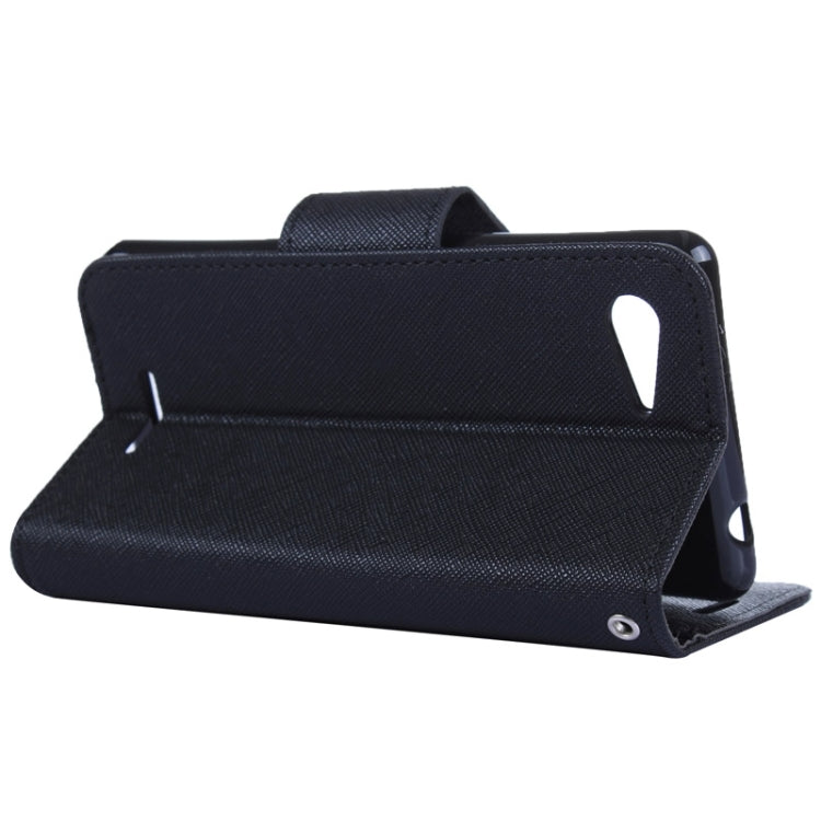 MERCURY Cross Texture Contrast Color Style Leather Case with Holder & Card Slots & Wallet for Sony Xperia E3