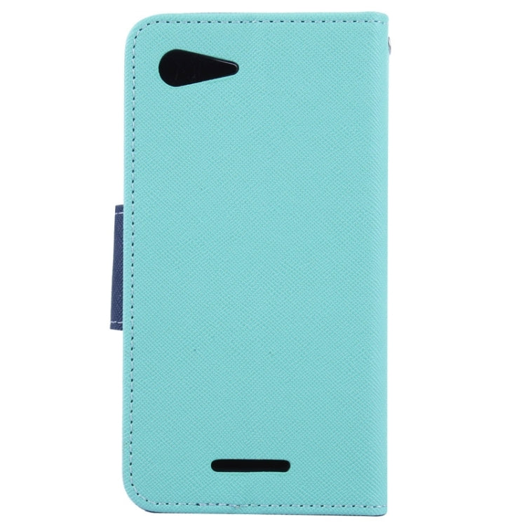 MERCURY Cross Texture Contrast Color Style Leather Case with Holder & Card Slots & Wallet for Sony Xperia E3