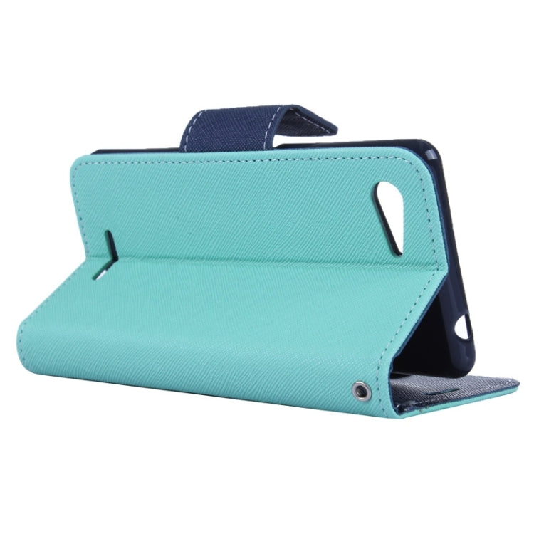 MERCURY Cross Texture Contrast Color Style Leather Case with Holder & Card Slots & Wallet for Sony Xperia E3