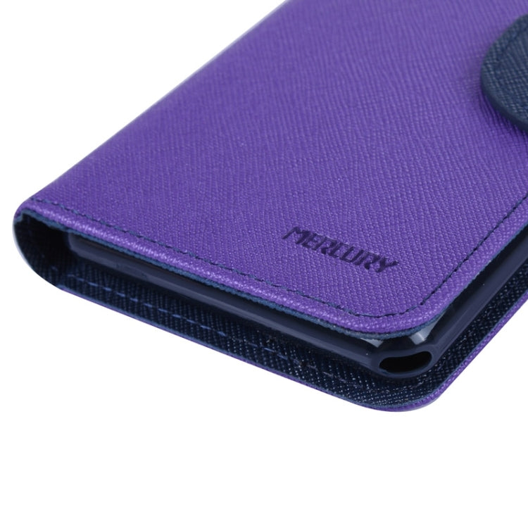 MERCURY Cross Texture Contrast Color Style Leather Case with Holder & Card Slots & Wallet for Sony Xperia E3