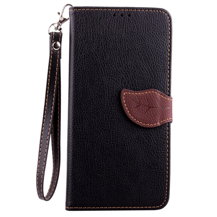 Leaf Magnetic Snap Litchi Texture Horizontal Flip Leather Case with Card Slots & Wallet & Holder & Lanyard for Google Nexus 6