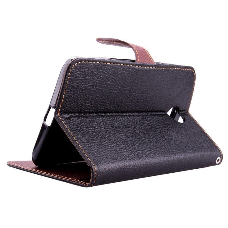 Leaf Magnetic Snap Litchi Texture Horizontal Flip Leather Case with Card Slots & Wallet & Holder & Lanyard for Google Nexus 6