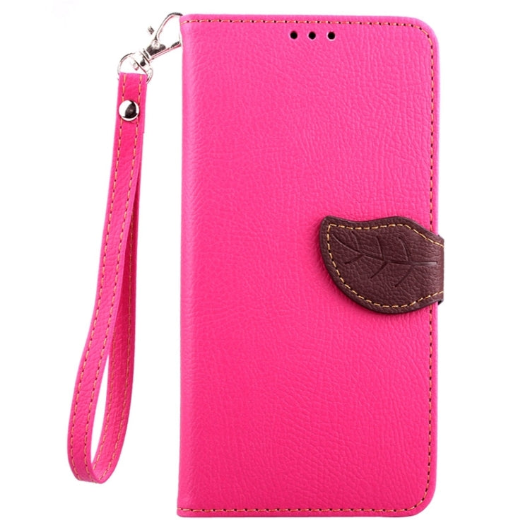 Leaf Magnetic Snap Litchi Texture Horizontal Flip Leather Case with Card Slots & Wallet & Holder & Lanyard for Google Nexus 6