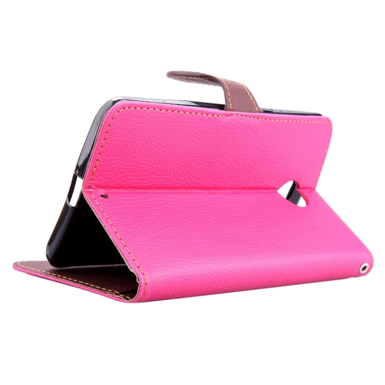 Leaf Magnetic Snap Litchi Texture Horizontal Flip Leather Case with Card Slots & Wallet & Holder & Lanyard for Google Nexus 6