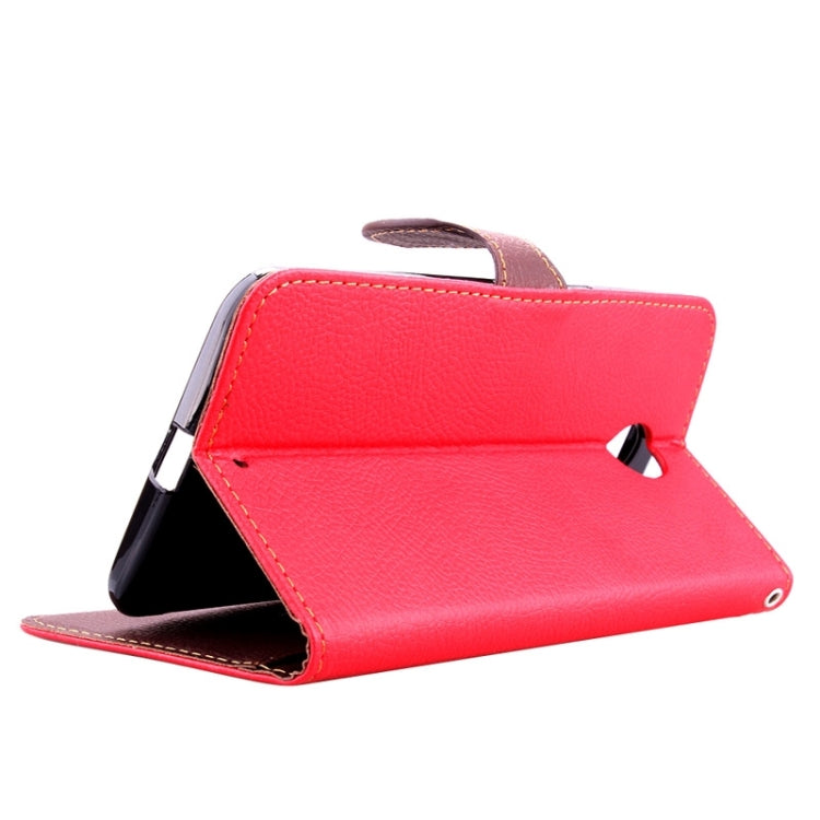 Leaf Magnetic Snap Litchi Texture Horizontal Flip Leather Case with Card Slots & Wallet & Holder & Lanyard for Google Nexus 6