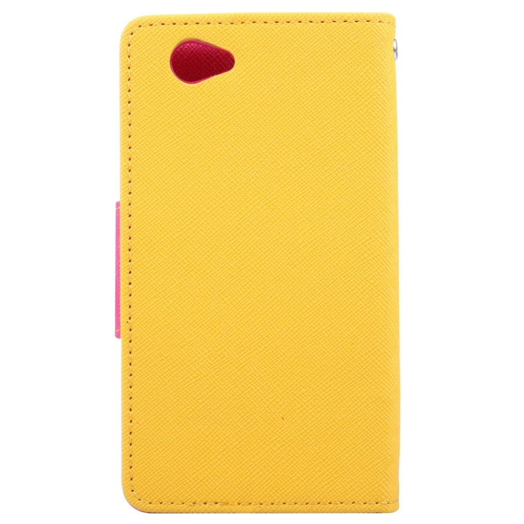 MERCURY Cross Texture Contrast Color Style Leather Case with Holder & Card Slots & Wallet for Sony Xperia Z1 Compact