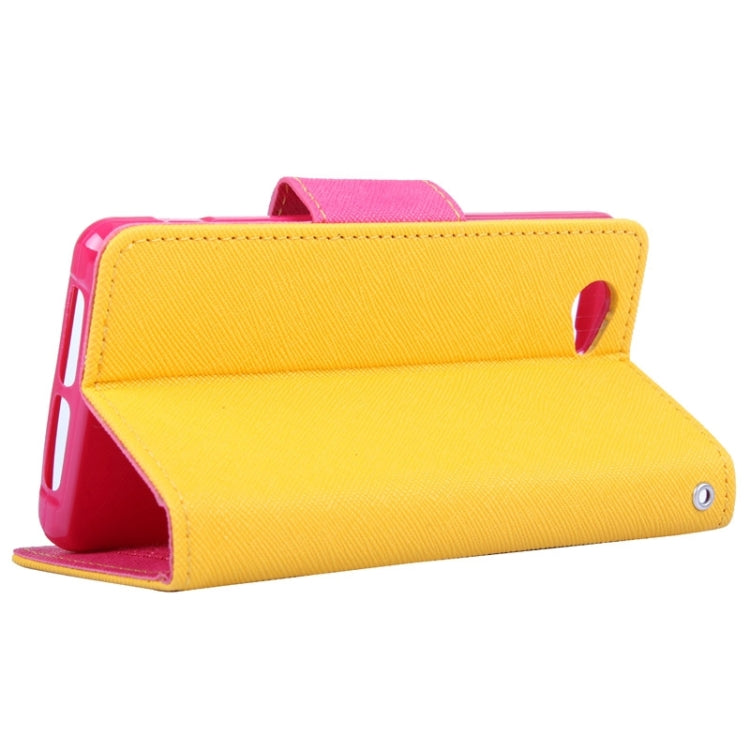 MERCURY Cross Texture Contrast Color Style Leather Case with Holder & Card Slots & Wallet for Sony Xperia Z1 Compact