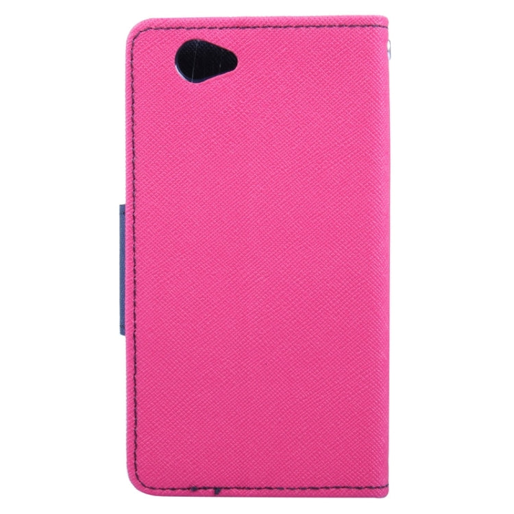 MERCURY Cross Texture Contrast Color Style Leather Case with Holder & Card Slots & Wallet for Sony Xperia Z1 Compact
