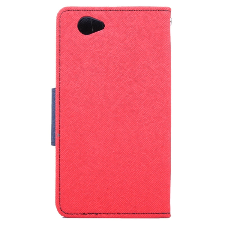 MERCURY Cross Texture Contrast Color Style Leather Case with Holder & Card Slots & Wallet for Sony Xperia Z1 Compact