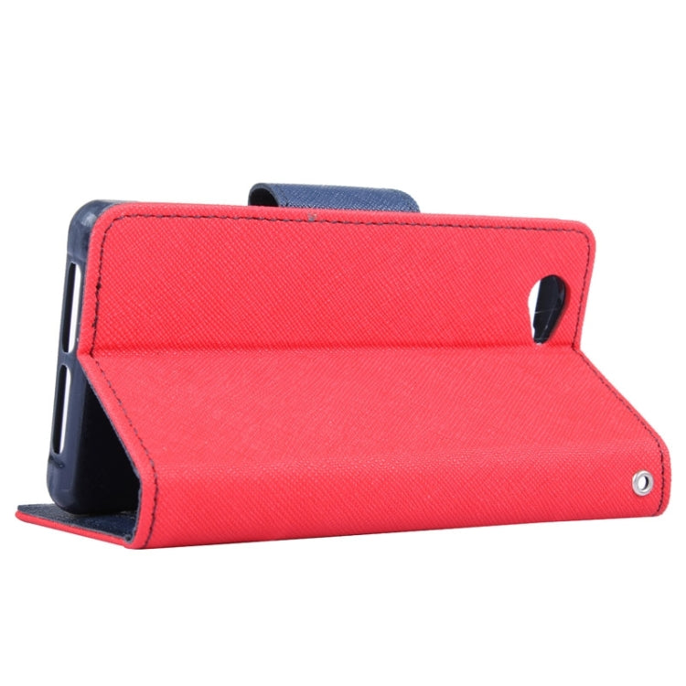 MERCURY Cross Texture Contrast Color Style Leather Case with Holder & Card Slots & Wallet for Sony Xperia Z1 Compact