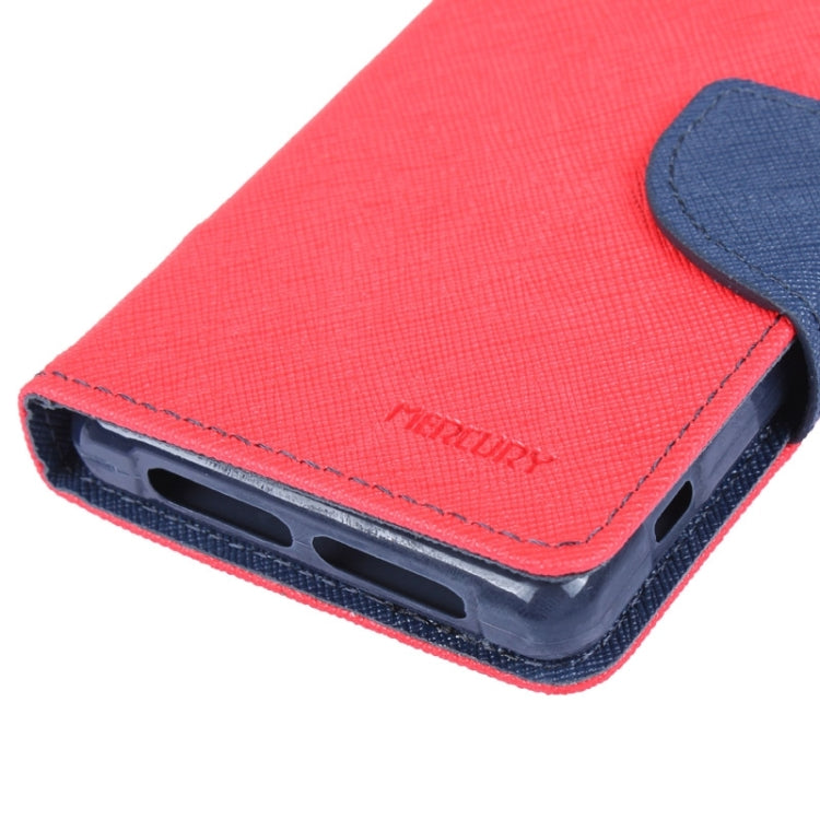 MERCURY Cross Texture Contrast Color Style Leather Case with Holder & Card Slots & Wallet for Sony Xperia Z1 Compact