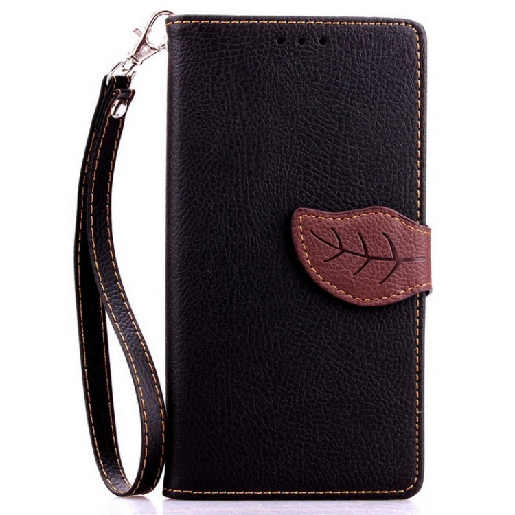 Leaf Magnetic Snap Litchi Texture Horizontal Flip Leather Case with Card Slots & Wallet & Holder & Lanyard for LG G4