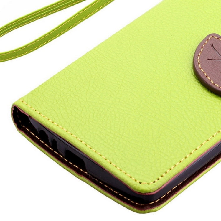 Leaf Magnetic Snap Litchi Texture Horizontal Flip Leather Case with Card Slots & Wallet & Holder & Lanyard for LG G4
