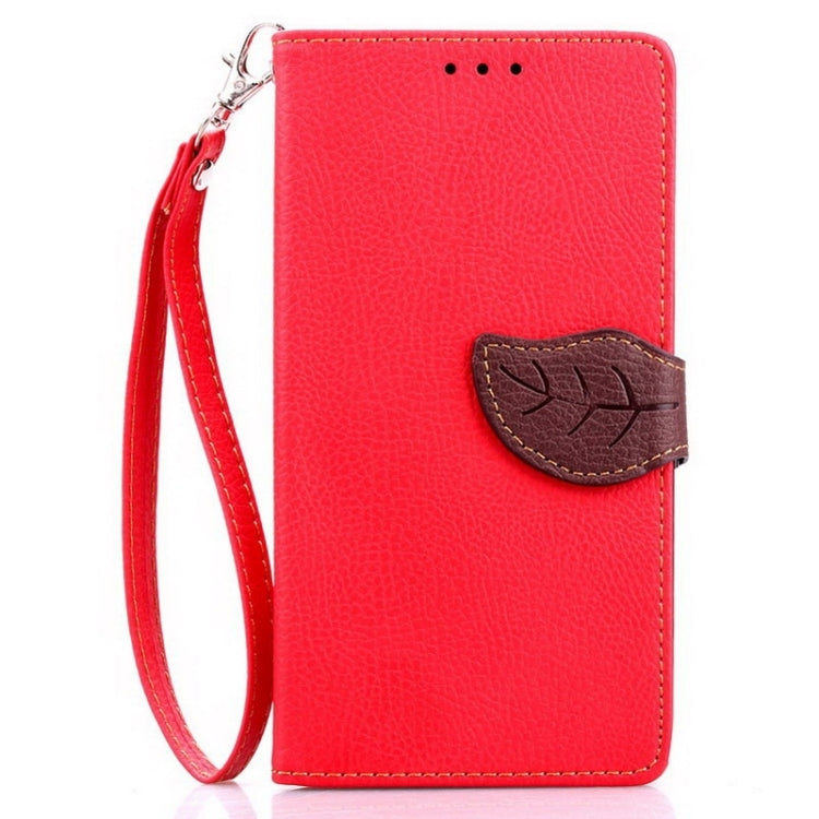 Leaf Magnetic Snap Litchi Texture Horizontal Flip Leather Case with Card Slots & Wallet & Holder & Lanyard for LG G4
