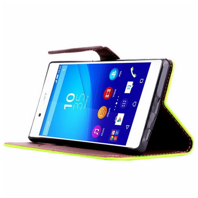 Leaf Magnetic Snap Litchi Texture Leather Case with Holder & Card Slots & Wallet for Sony Xperia Z4