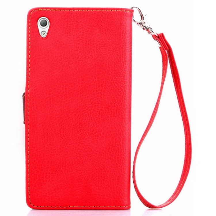 Leaf Magnetic Snap Litchi Texture Leather Case with Holder & Card Slots & Wallet for Sony Xperia Z4