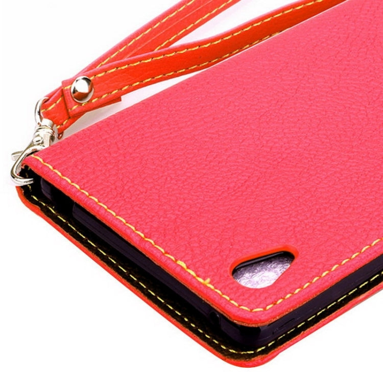 Leaf Magnetic Snap Litchi Texture Leather Case with Holder & Card Slots & Wallet for Sony Xperia Z4